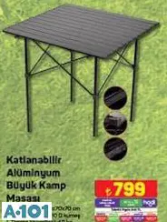 KATLANABİLİR ALÜMİNYUM BÜYÜK KAMP MASASI